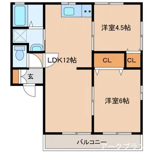 AprileIII【1階】の間取り