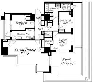 パークタワー芝公園【24階】の間取り