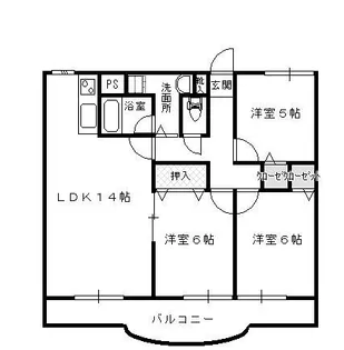 正気屋ハイツE棟【3階】の間取り