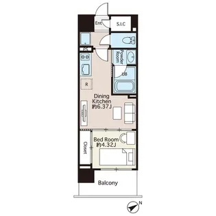 ブリリアントブルー大森山王【1階】の間取り