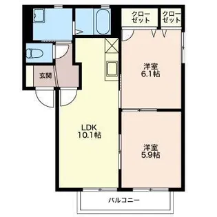 グリーンハットイシカワ【1階】の間取り