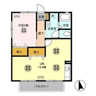 第6小野ハイツ【2階】の間取り