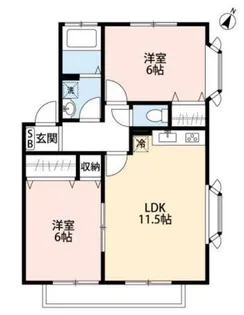 プラスサムII【1階】の間取り