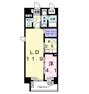 ラフレシール トレス【6階】の間取り