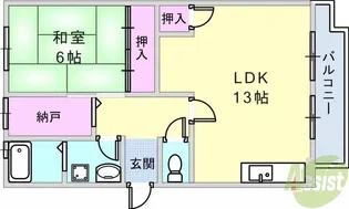 ユメノサニーハイツ【2階】の間取り