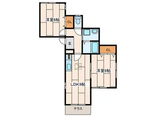 梅澤ハイツ【1階】の間取り