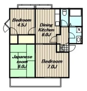 フレグランセB【2階】の間取り