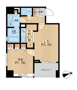 クリオ戸越銀座弐番館【15階】の間取り