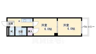 ギャラリーカトビル【6階】の間取り