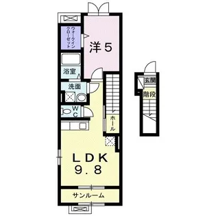 シャルマン北町 壱番館【2階】の間取り