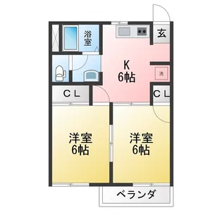 パークヒル春木台 A棟【2階】の間取り