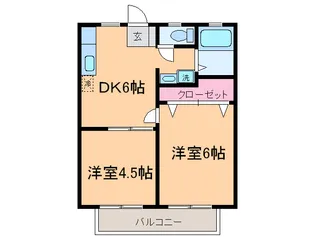 サンメリ-ガ-デン南棟【1階】の間取り