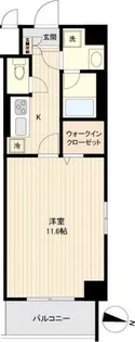 ベルメゾン若林【6階】の間取り