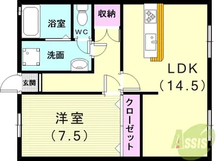 タウニィ大町II【1階】の間取り
