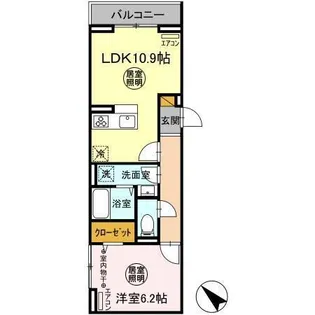 シャトレー【3階】の間取り