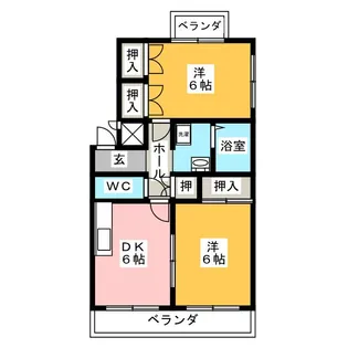 エスポワール村木 D棟【2階】の間取り