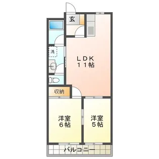 ロイヤルステージ桜橋【1階】の間取り
