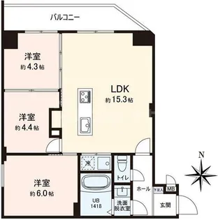 VISTA豊島【7階】の間取り