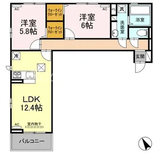 ミルキー住吉【2階】の間取り