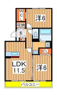 グランドソレイユA棟【2階】の間取り