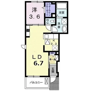 ジラソーレ【1階】の間取り