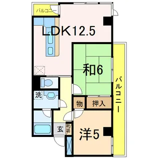 リバティープラザ長町【3階】の間取り