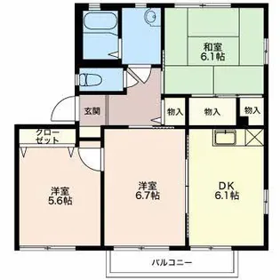 シャトー庄【1階】の間取り