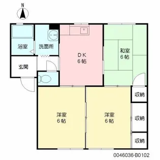 モダニティ八分字 B棟【1階】の間取り