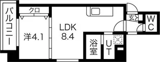 クラッセ北大前III【3階】の間取り