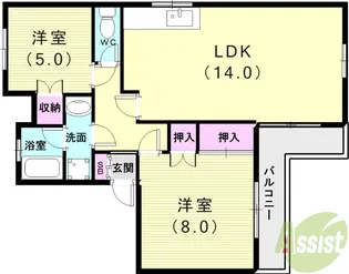 松下ビル【2階】の間取り