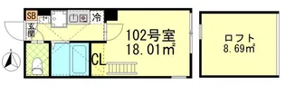 Mighty武蔵中原【1階】の間取り