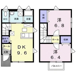 デイ・ハイマートII【1階】の間取り