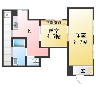 石田ハイツII【1階】の間取り