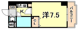 ライオンズマンション三宮東第2【7階】の間取り