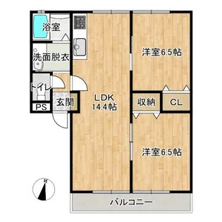 レトア古賀II【1階】の間取り