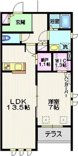 Chez Moi多摩川A棟(シェモアタマガワ)【1階】の間取り