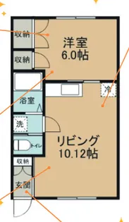 フラワーランド A【1階】の間取り