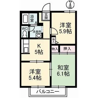 メゾンドグレープC棟の間取り