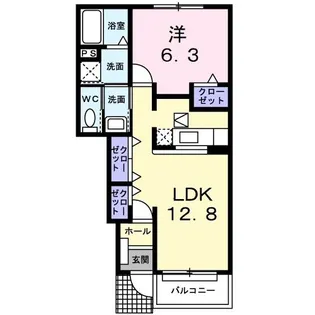 ウィスティリア III【1階】の間取り