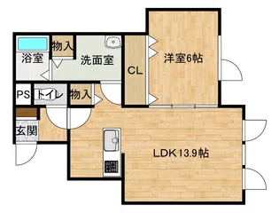 メゾンドブラン【1階】の間取り