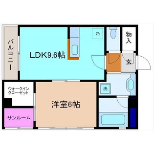 クルエボヌール西念【9階】の間取り