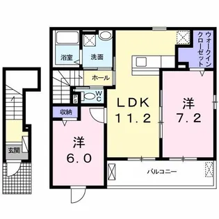 ペルシェ アン【2階】の間取り