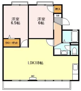 サンパレス小山 A【1階】の間取り