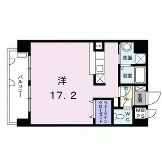 ラ・ペジーブル新町【1階】の間取り