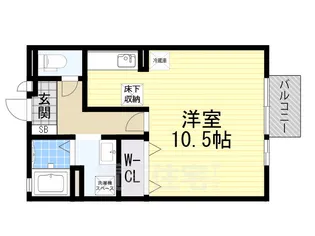 パークサイドヒロツグA棟【1階】の間取り