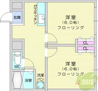 ジュネス向山【3階】の間取り