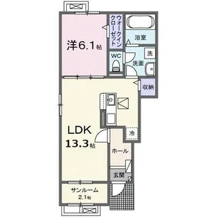 K パレス 2【1階】の間取り