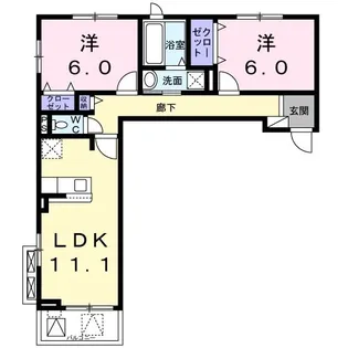 レイアフォレストIII【3階】の間取り