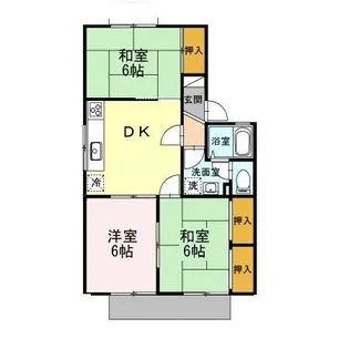 セジュール中井 B棟【2階】の間取り