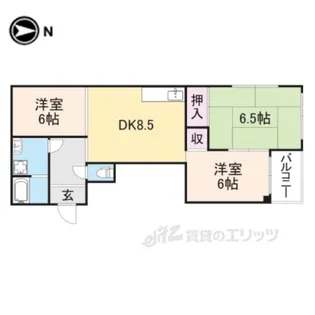 ラフォール寝屋川B【4階】の間取り